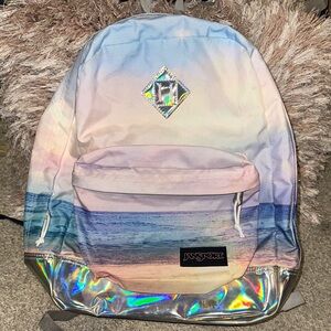 Jansport Holographic-Trim Pastel Ocean Gradient Backpack